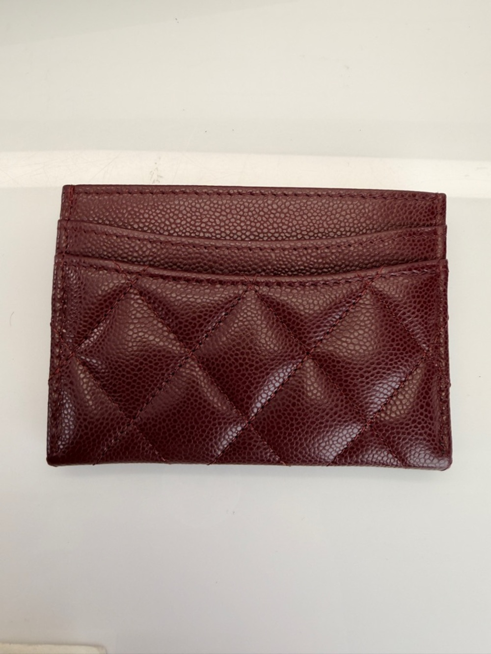 Chanel Caviar Quilted Card Holder Burgundy - Picture 3 of 11
